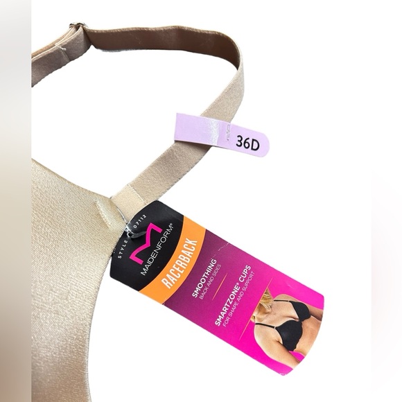 MAIDENFORM womens 36D One Fab Fit Everyday Full Coverage Racerback Bra NWT - Picture 3 of 4